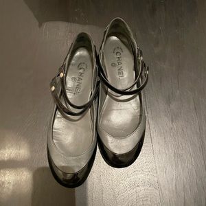 Chanel Mary Jane Flats Size 37 Black